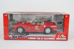 Hot Wheels - An unopened 1:18 scale Ferrari 250 GT California celebrating Ferrari's 50th