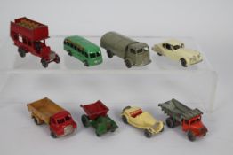 Matchbox - 8 x unboxed vehicles including # 32 Jaguar XK140 Fixed Head Coupe,