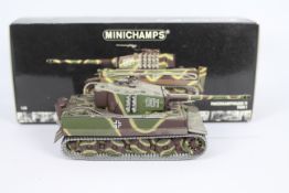Minichamps - A boxed Minichamps 1:35 scale #350010001 Panzerkampfwagen VI Tiger I France 1944.