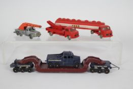 Lego - Matchbox - 4 x vehicles including two rare mid 1960s Lego Mercedes Benz trucks,
