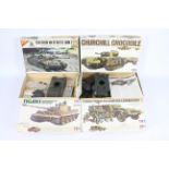 Tamiya - Nichimo - 4 x boxed military model kits in 1:35 scale including Tiger I tank # MM156-800,