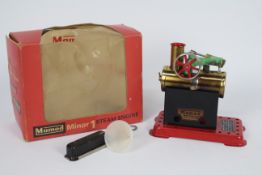 Mamod - A boxed Mamod Minor 1 static steam engine.