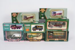 Corgi - Eddie Stobart - 8 x boxed trucks including Leyland Beaver platform lorry # 25102,