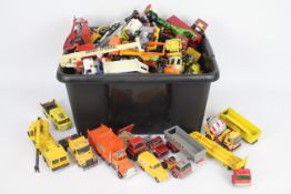 Matchbox, Others - Over 50 unboxed predominately Matchbox diecast model truck and trailers.