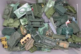 Airfix - A collection of 50 plus unboxed plastic Military vehicles including tanks,