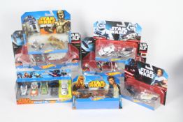 Hot Wheels - Star Wars - 7 x unopened Star Wars vehicle sets including Han Solo and Chewbacca #