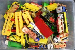 Matchbox, Corgi, Dinky Toys, TeamA; Others - A large plastic container box of play worn diecast,