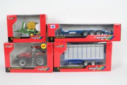 Britains - 4 x boxed 1:32 scale models, a Case IH 340 Magnum Tractor # 42757,