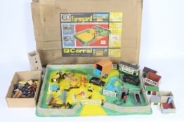Britains, Others - A collection of mainly unboxed Britains, farmyard buildings, figures,