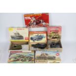 Aurora - Nitto - Heller - Fujimi - Airfix - 6 x boxed military model kits mostly in 1:35 scale
