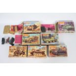 Matchbox - 7 x boxed military model kits in 1:76 scale including Panzer III # PK-74,