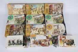 Airfix - Matchbox - 12 x boxed sets of soldier figures in 1:32 scale including four British 8th