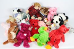 Ty Beanies - A quantity of 30 x Ty Beanie Babies and Buddies - Lot includes a pink Ty Beanie Baby