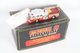 Code 3 Collectibles - A boxed limited edition 2001 Seagrave 1000 gpm Pumper in 1/64 scale by Code 3