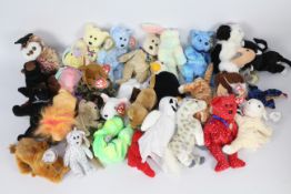 Ty Beanies - A quantity of 30 x Ty Beanie Babies - Lot includes an 'Amber' Beanie Baby cat,