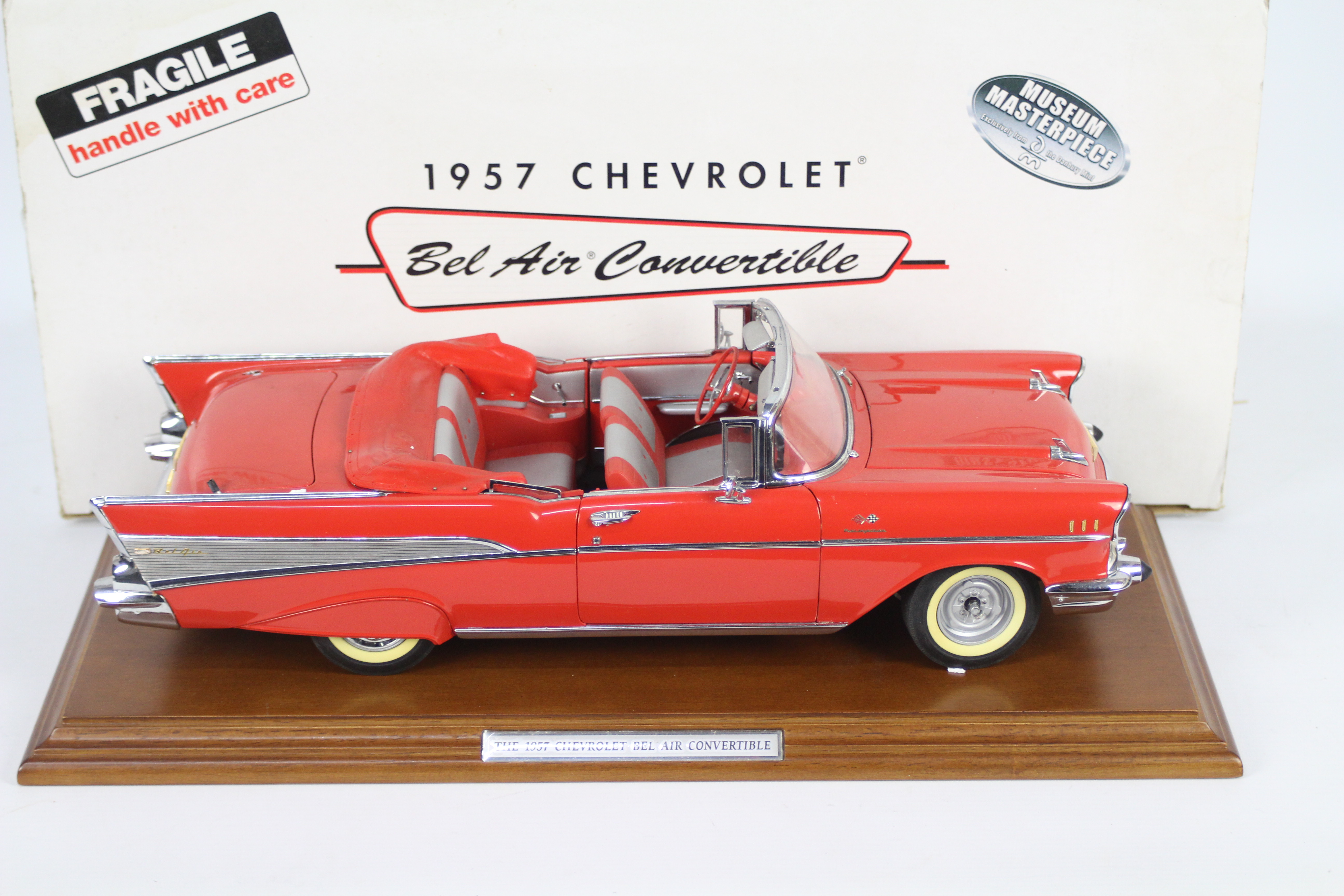 Danbury Mint - A boxed 1:12 scale 1957 Chevrolet Bel Air Convertible by Danbury Mint. - Image 2 of 10