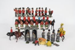 Britains - Timpo - A collection of 51 x soldiers and other painted metal items including a Timpo