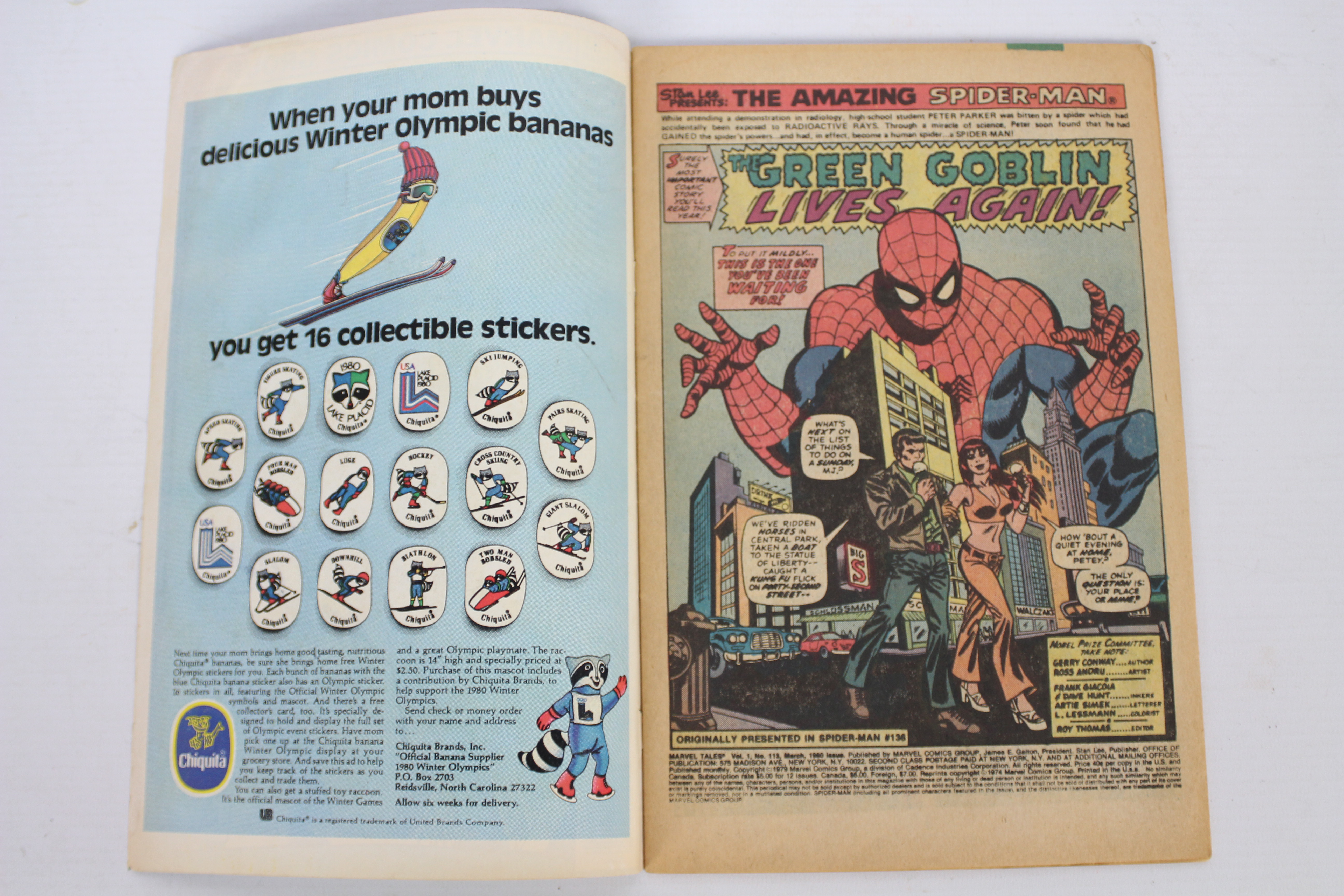 Marvel Comics - A signed 1979 Marvel Tales starring Spider-Man volume 1 number # 113 in Good - Image 4 of 6