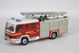 Fire Brigade Models - A white metal and resin Mercedes Fire Engine in South Yorkshire Fire And