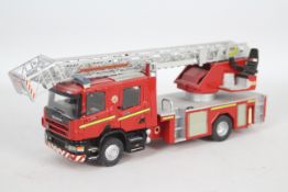 Fire Brigade Models - A white metal Scania Metz 100 Foot Turntable Ladder in Lothian And Borders