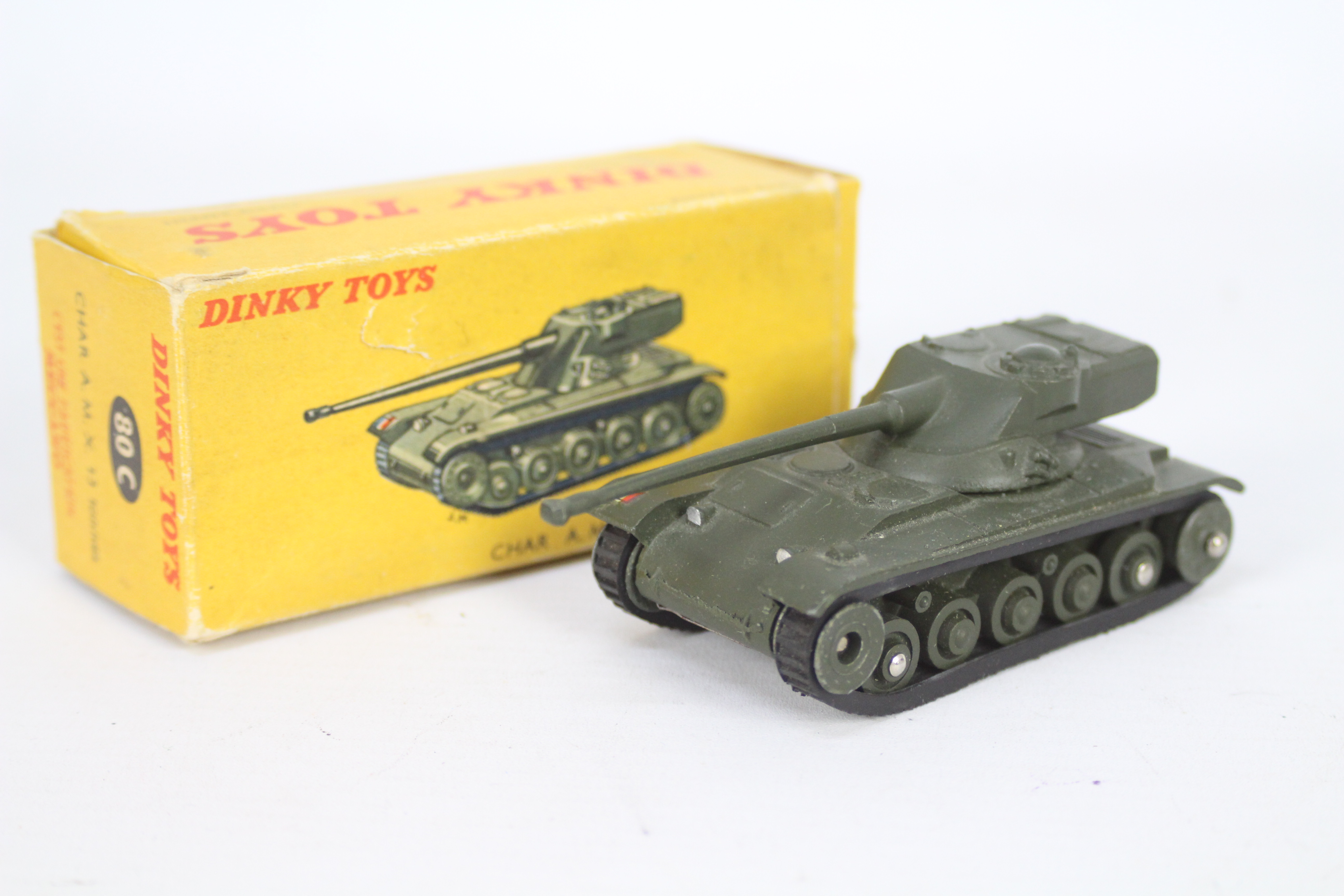 Dinky - A boxed French Dinky AMX Tank # 80C. - Image 2 of 6