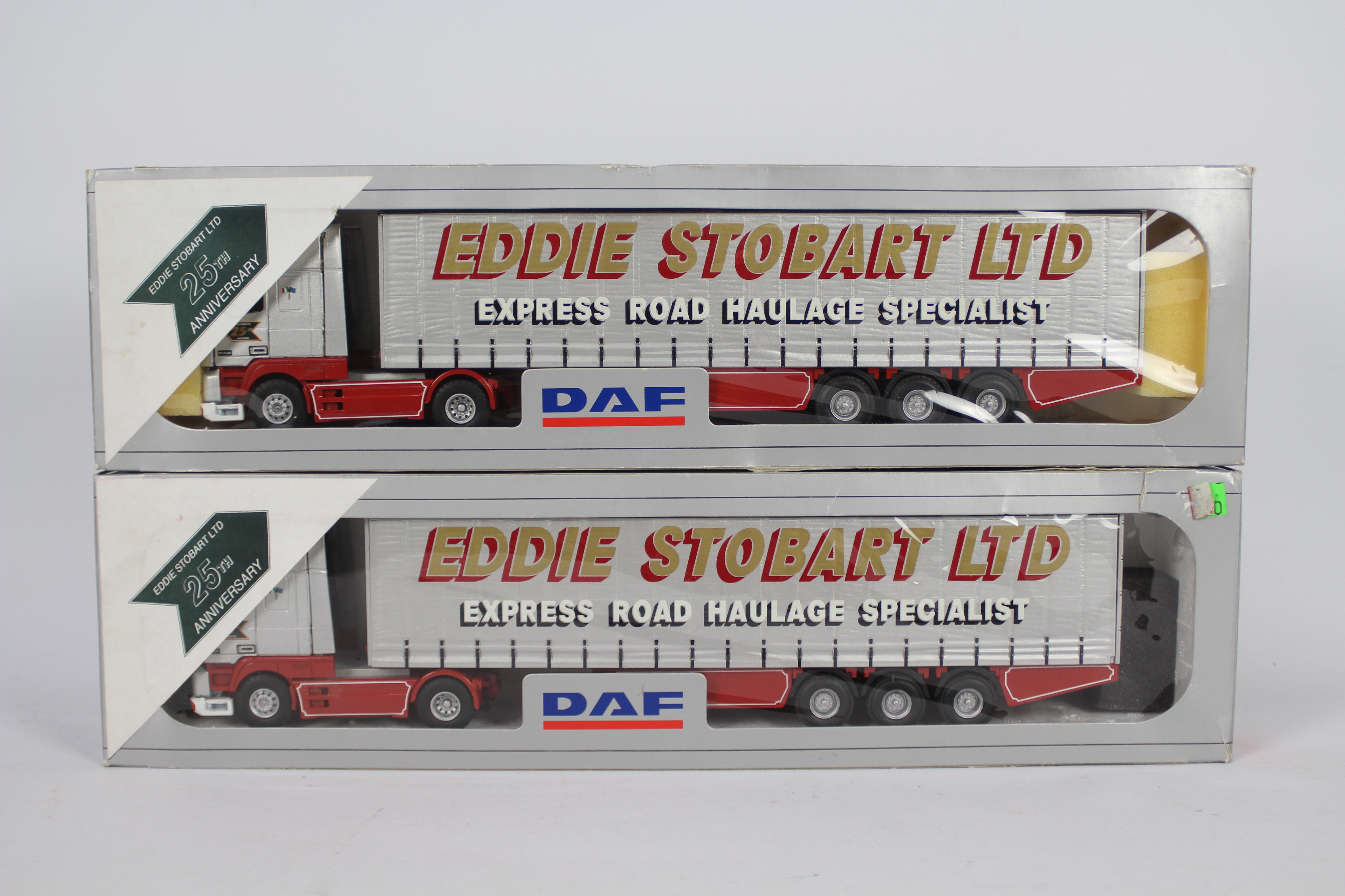 Tekno - Eddie Stobart - 2 x boxed limited edition trucks in 1:50 scale,