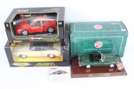 Corgi - Ertl - Bburago - 3 x boxes 1:18 scale, limited edition MGB Roadster # 95106, Ferrari 456GT,