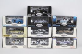 Gearbox - 10 x boxed limited edition American Ford Crown Victoria Police cars in 1:43 scale