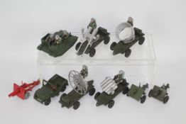 Lone Star - A collection of 9 x Military models including Bren Gun Carrier, 4 x trailers with guns,