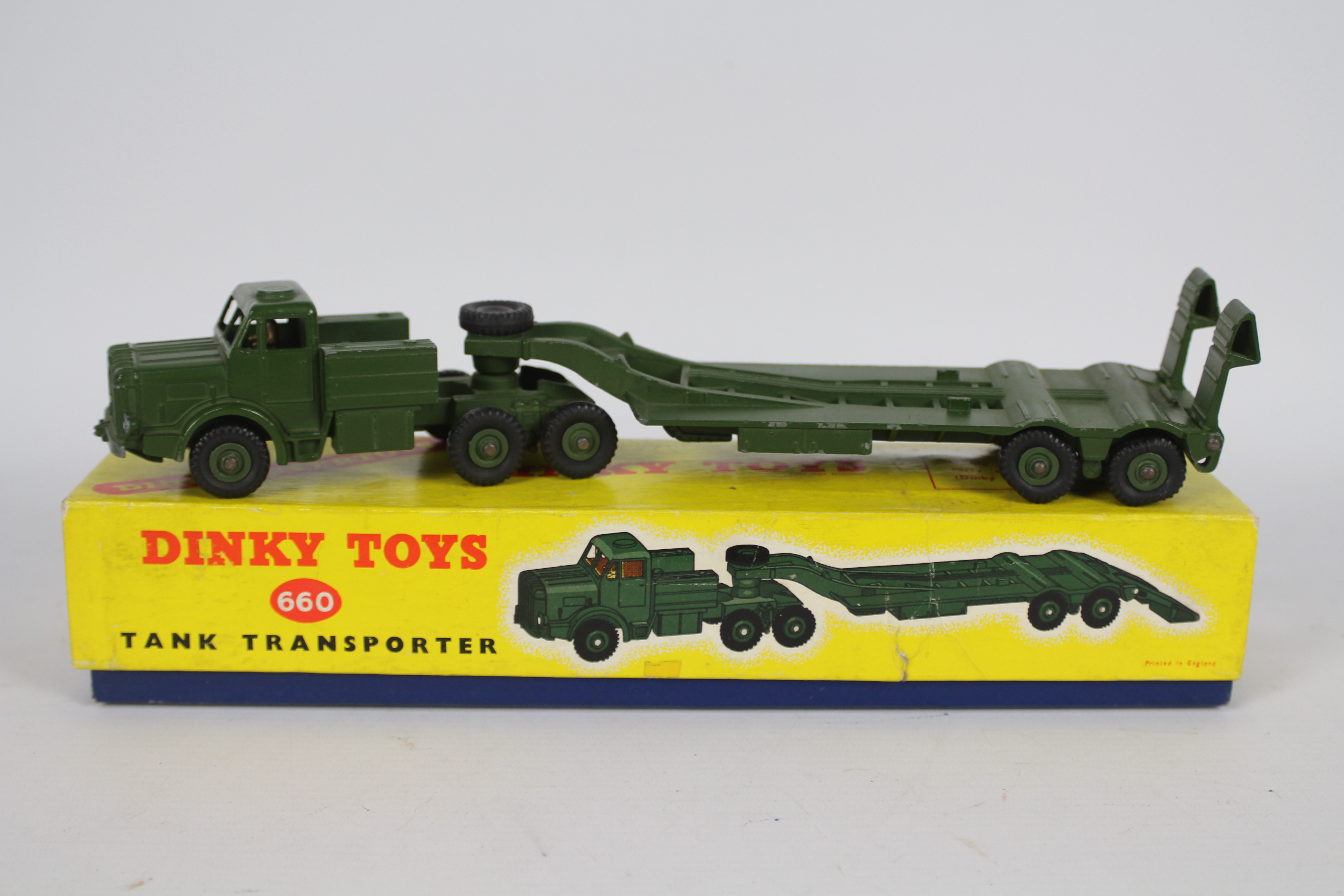 Dinky - A boxed Mighty Antar Tank Transporter # 660.