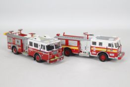 Code 3 Collectibles - 2 x unboxed limited edition Fire Trucks in 1:64 scale,