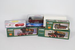 Corgi - Atlas Dinky - Eddie Stobart - 5 x boxed truck models including Leyland Octopus in Gibbs Of