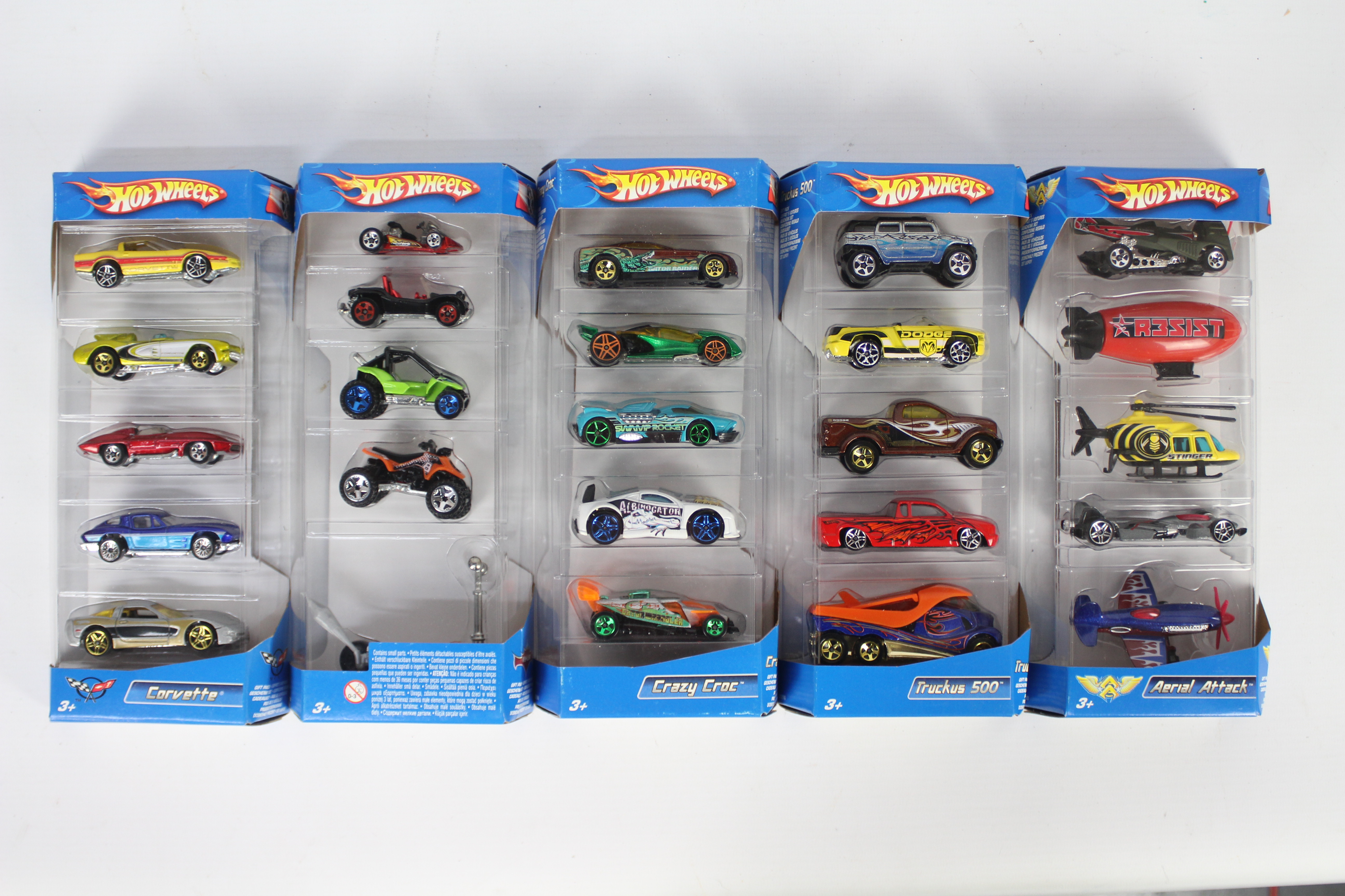 Hot Wheels - 5 x unopened Five car Gift Packs from 2006 including Wish List # J3301,