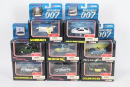 Corgi - Eight boxed diecast model vehicles from Corgi's 'James Bond 007 Plus 2' range.