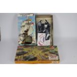 Airfix - 2 x boxed vintage model kits, HMS Victory # 902 and a Gun Emplacement Assault Set # 1721.