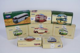 Corgi - 8 x boxed Bus models including a limited edition Burlingham Seagull in Neath and Cardiff