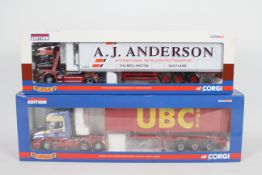 Corgi - A pair of boxed 1:50 scale Limited Edition diecast trucks from the Corgi 'Hauliers of