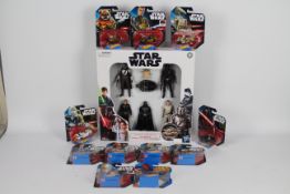 Star Wars - Hot Wheels - A boxed set of figures including Darth Vader, Luke,