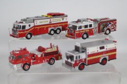 Amer Collection - 4 x unboxed FDNY Fire Trucks in 1:64 scale, a Saulsbury Rescue Unit 1,