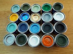 Revell Enamel Paints - A quantity of 20 Email Color 14 ml enamel paint tins of assorted colors and