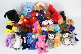 Ty Beanies - A quantity of 30 x Ty Beanie Babies and Buddies - Lot includes a Beanie Buddy dog,