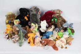 Ty Beanies - A quantity of 30 x Ty Beanie Babies and Buddies - Lot includes an 'Ewey' Beanie Baby
