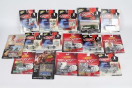 Johnny Lightning - A carded group of 16 'James Bond' themed 1:64 diecast model vehicles from Johnny