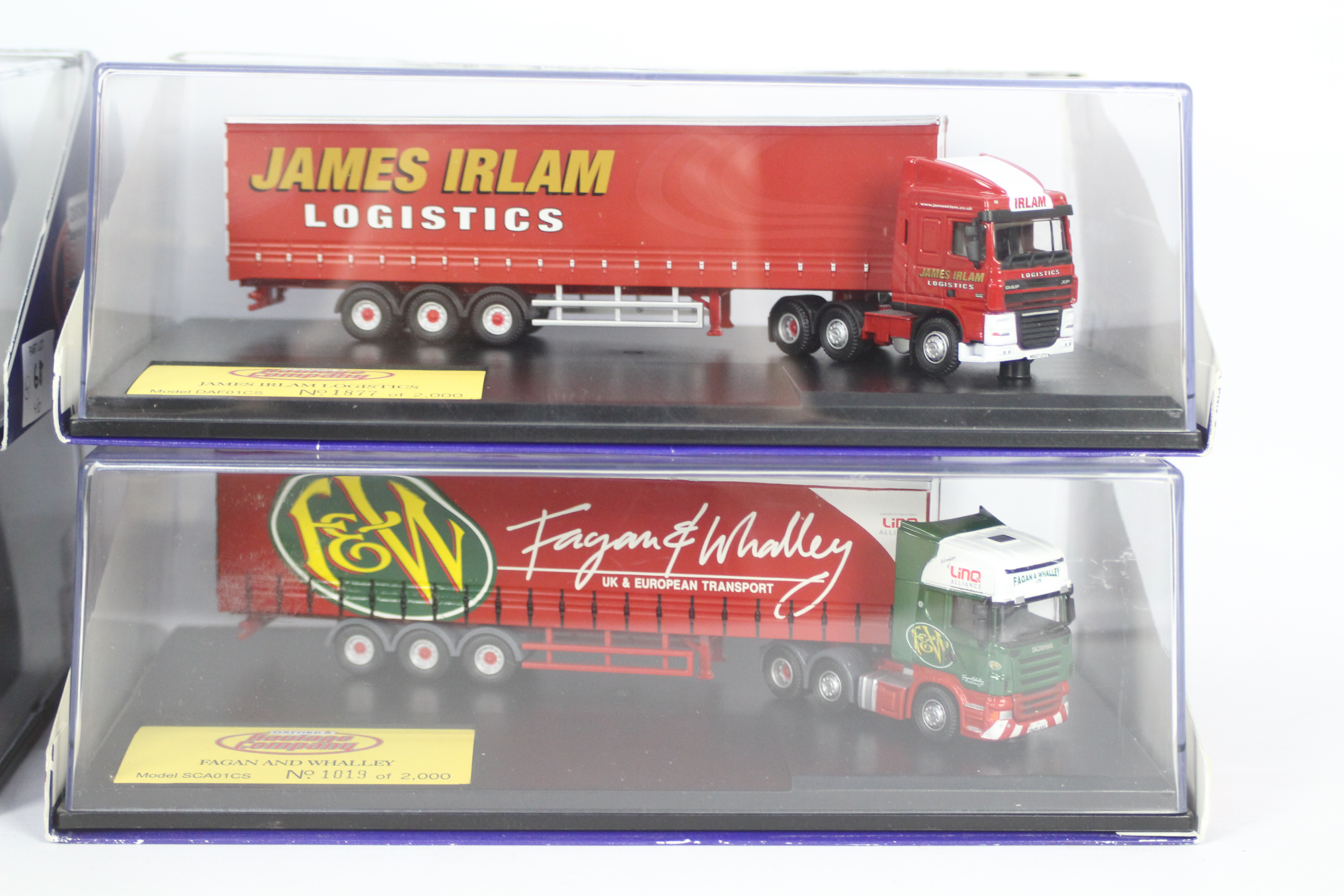 Oxford - Haulage Company - 4 x boxed limited edition trucks in 1:76 scale including Scania R420 in - Image 2 of 3