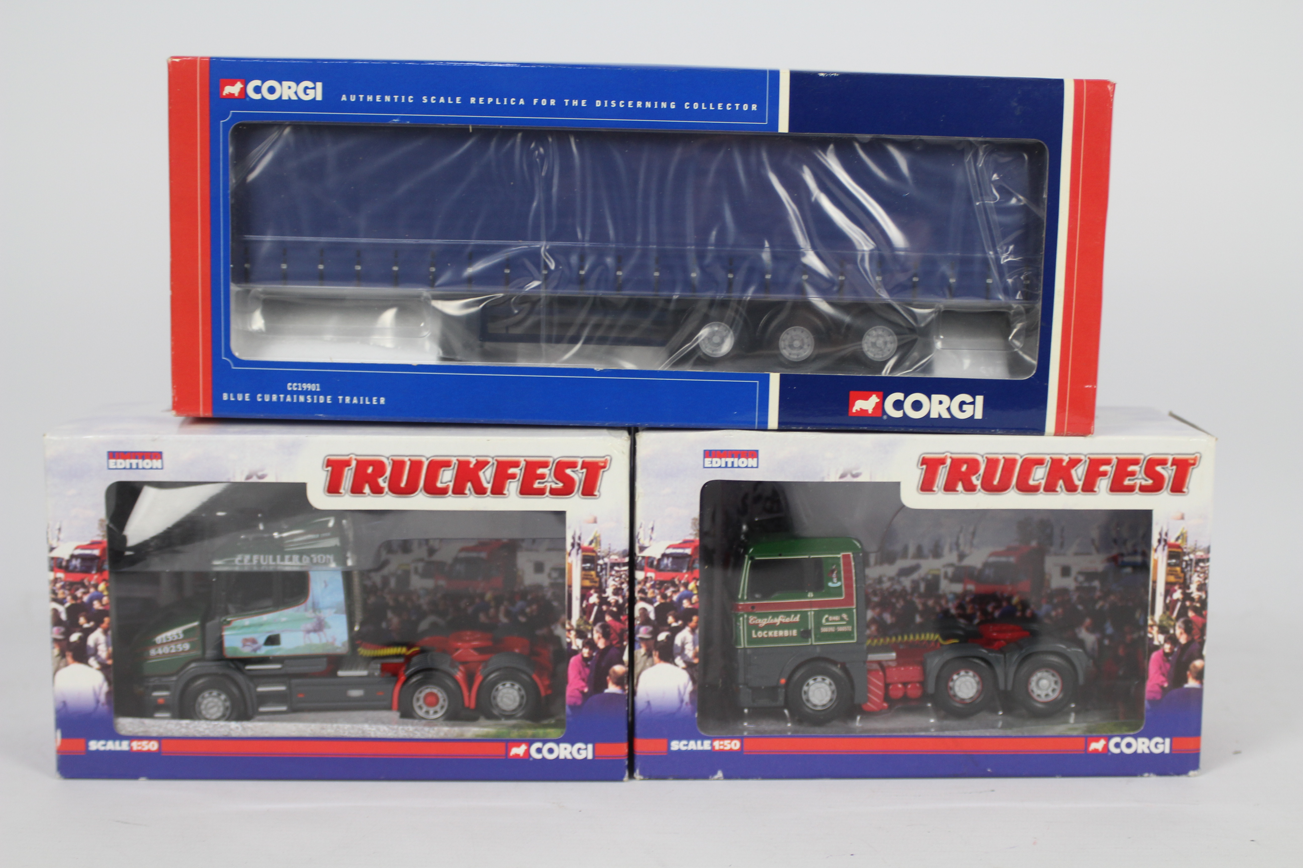 Corgi - Two boxed 1:50 scale Limited Edition diecast 'Truckfest' trucks including CC13417 ERF ECT