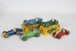 Dinky - 5 x cars, two boxed and three loose, a Talbot-Lago in blue # 230,