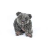 Melisa's Bears - A one of a kind grey/black faux fur bear called Braith made in Canada by Melisa