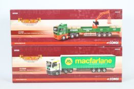 Corgi - A doublet of boxed Corgi Limited Edition 1:50 scale diecast trucks from the Corgi 'Hauliers