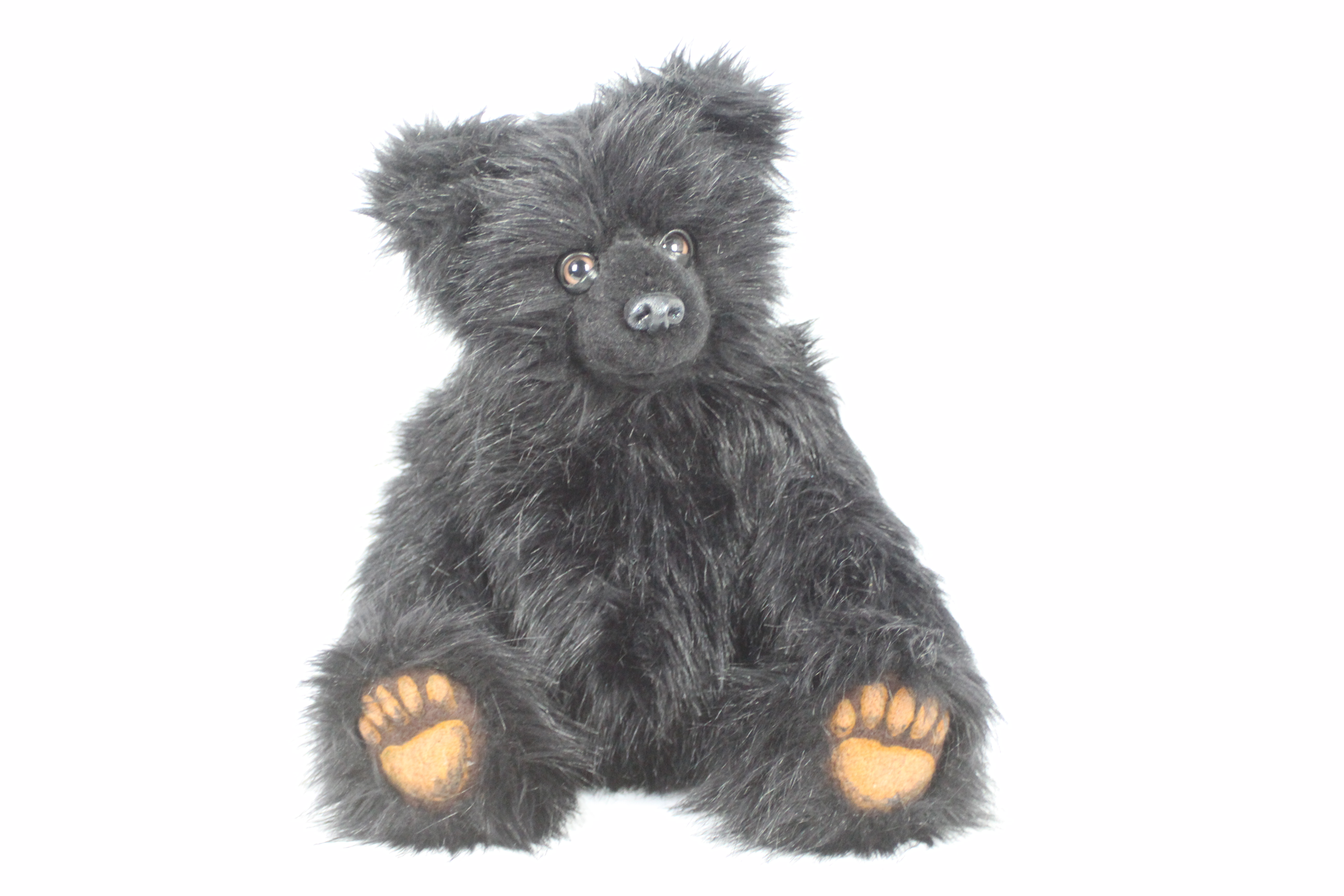 Unknown Maker - A long haired jointed black bear with no makers label visible, - Image 2 of 3