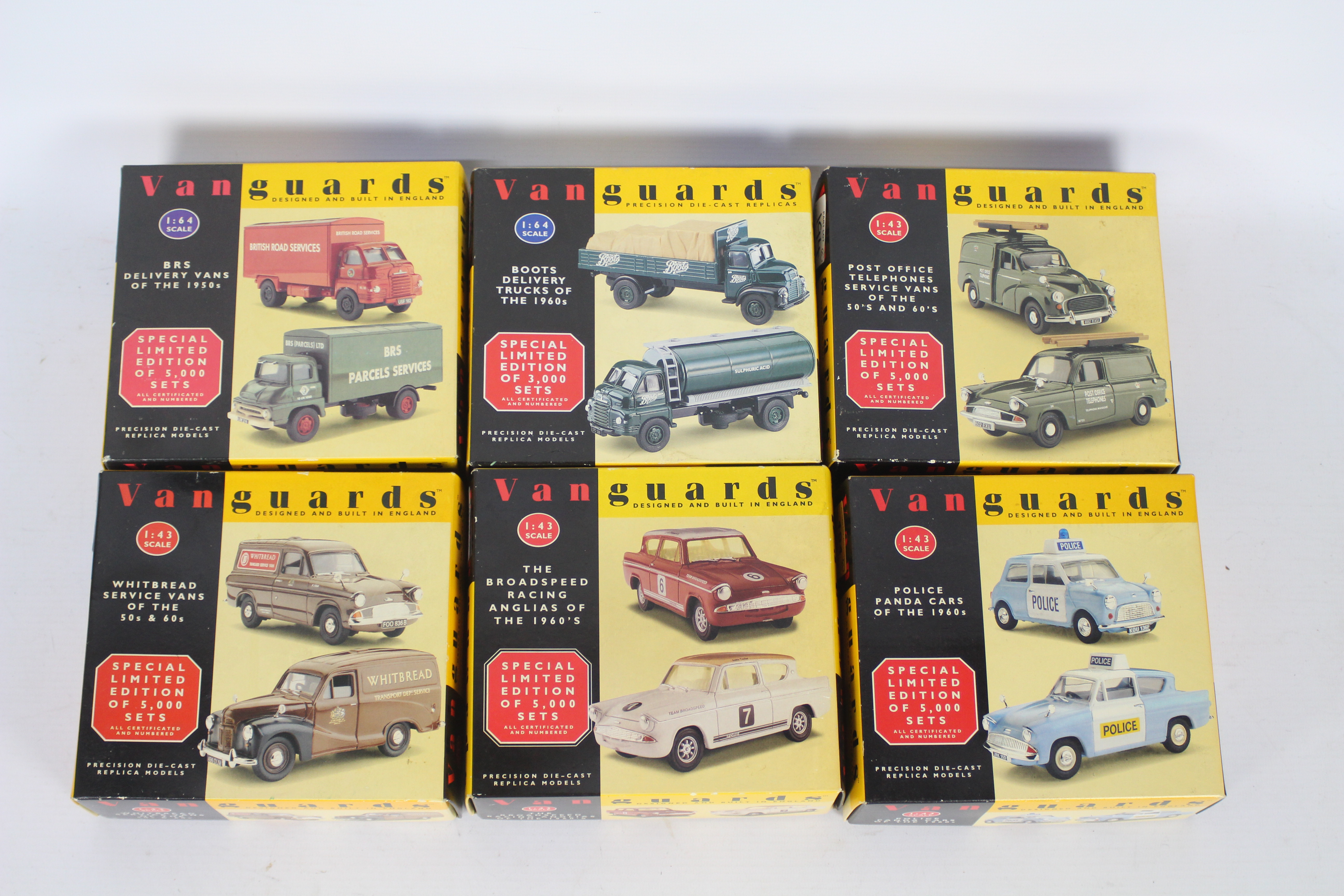 Vanguards - Six boxed Vanguards Limited Edition diecast model vehicle sets.